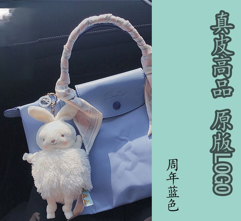 Dumpling Shoulder Tote Bag Leather Splicing