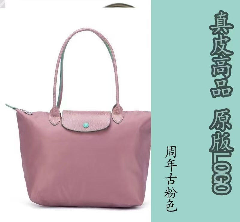 Dumpling Shoulder Tote Bag Leather Splicing