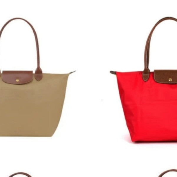 Dumpling Shoulder Tote Bag Leather Splicing